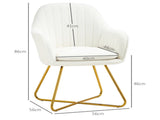 Set of Two Sherpa Fleece Dining Chairs - Cream T3398P340997