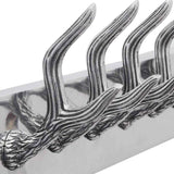 Wardrobe Coat Hooks 4 pcs Silver Aluminium 278753