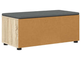 Hall Bench with Cushion with Shelf Sonoma Oak 80 x 38 x 46 cm 891482