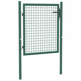 Fence Gate Steel 100x75 cm Green 145732