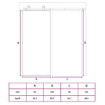 Sliding Door White 90x205 cm Tempered Glass and Aluminium 155205