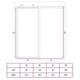 Sliding Door White 90x205 cm Tempered Glass and Aluminium 155205