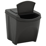 Stackable Garbage Bin Boxes 4 pcs Grey 100 L Polypropylene 152200