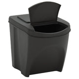 Stackable Garbage Bin Boxes 4 pcs Grey 100 L Polypropylene 152200
