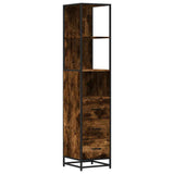 ZNTS Bathroom Cabinet Smoked Oak 35x37.5x166 cm Engineered Wood 849246