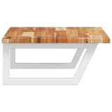 Basin Shelf Wall Mounted Steel and Solid Wood Acacia 3302826