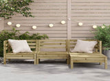 Garden Sofa 3-Seater with Footstool Impregnated Wood Pine 838060