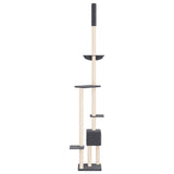 Floor to Ceiling Cat Tree Dark Grey 258.5-284.5 cm 171719