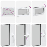 Basement Window "RISOR" 90x50 cm Tilt&Turn DIN Left White 4108315