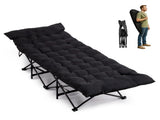 Folding Camping Cot Bed with Soft Pad, Portable Outdoor Cot, Adults Sleeping Bed 92690185