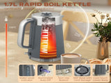 Electric Kettle and Toaster Set, 3000W 1.7L UK Strix Thermostat Rapid Boil Jug Kettle with Limescale T3398P378837