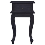 ZNTS Bedside Table Light Black Coffee 35x30x60cm Solid Mahogany Wood 288820