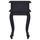 ZNTS Bedside Table Light Black Coffee 35x30x60cm Solid Mahogany Wood 288820