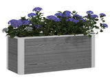 Garden Raised Bed Grey 75 x 30 x 22 cm WPC and Aluminium 42039083