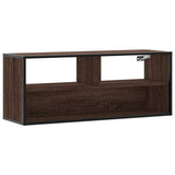 TV Cabinet Brown Oak 100x31x39.5 cm Engineered Wood and Metal 848938
