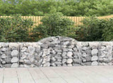 Arched Gabion Baskets 25 pcs 200x50x80/100 cm Galvanised Iron 3146315