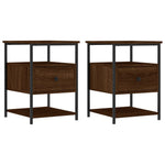 ZNTS Bedside Cabinets 2 pcs Brown Oak 40x42x56 cm Engineered Wood 826032