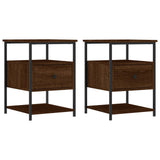 ZNTS Bedside Cabinets 2 pcs Brown Oak 40x42x56 cm Engineered Wood 826032