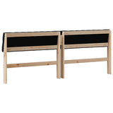 Upholstered Headboard Black 200 cm Solid Pine Wood 879156