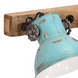 Wall Lamp 25 W Distressed Blue 90x25 cm E27 371819