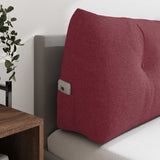 Back Pillow Wine Red 180 x 24 x 50 cm Fabric 42014560