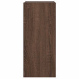 TV Wall Cabinet with LED Lights Brown Oak 30.5x35x70 cm 837244