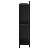 Headboard Cabinet with Storage Black Engineered Wood 8001265