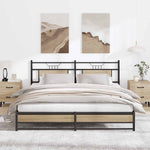 Bed Frame without Mattress Sonoma Oak 160x200 cm Engineered Wood 4106965