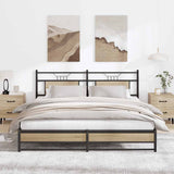 Bed Frame without Mattress Sonoma Oak 160x200 cm Engineered Wood 4106965
