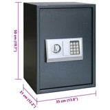 Digital Safe with Lock Dark grey 35 x 31 x 50 cm Steel 42011308