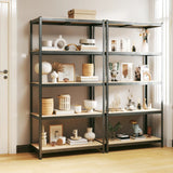 5-Layer Heavy-duty Shelves 2 pcs Grey Steel&Engineered Wood 3154204