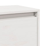 Wall Cabinet White 80x30x35 cm Solid Wood Pine 813457