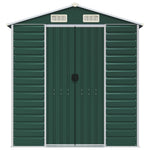 Garden Shed Green 191x555x198 cm Galvanised Steel 3188236
