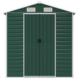 Garden Shed Green 191x555x198 cm Galvanised Steel 3188236