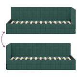 Corner Bed Frame Dark Green 80 cm x 200 cm Velvet 42016370