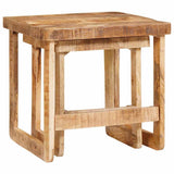 Nesting Tables 2 pcs Brown 46 x 46 x 45 cm Solid Mango Wood 4104557