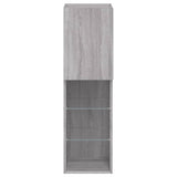 TV Cabinet with LED Lights Grey Sonoma 30.5x30x102 cm 837025