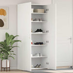 Shoe Cabinet with Door White 80 x 35.5 x 180 cm Engineered wood 3333836