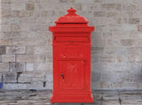 Pillar Letterbox Aluminium Vintage Style Rustproof Red 43891