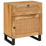 Bedside Cabinet Natural 50 x 33 x 60 cm Solid Mango Wood 4018052