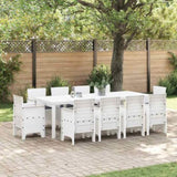 Garden Dining Set 11 pcs White Polypropylene 3378605