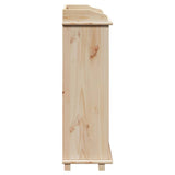 Wine Rack Natural 58 x 28 x 90 cm Solid Pine Wood 4012189