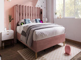 Upholstered Double with USB and Type-C Charging, Frame with Wooden Slatted Frame, Teenager N601P288478R