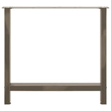 Dining Table Legs Natural Steel 2 pcs 80x cm Steel 4013315
