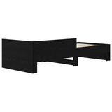 Bed Frame with Headboard Black Oak 80 x 200 cm Engineered Wood 8009041