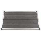 Outdoor Shower Tray WPC Stainless Steel 110x62 cm Grey 48205