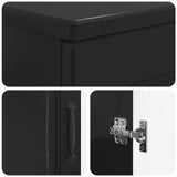 3 Piece Bathroom Cabinet Set UTRECHT Black Engineered Wood 3417487