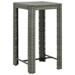 3 Piece Garden Bar Set Grey Poly Rattan&Solid Wood Acacia 3187711