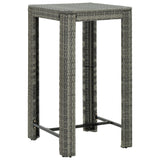 3 Piece Garden Bar Set Grey Poly Rattan&Solid Wood Acacia 3187711