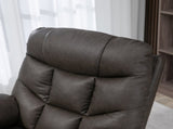 Manual Reclining Chair, Recliner Armchair with Faux Leather, Footrest, Cup Holders, 86x93x102cm, T3398P343138